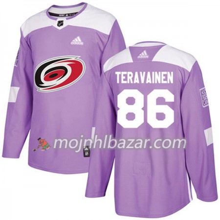 Dresovi Carolina Hurricanes Teuvo Teravainen 86 Adidas 2017-2018 Purpurna Fights Cancer Practice Authentic - Muške Dresovi Carolina Hurricanes Teuvo Teravainen 86 Adidas 2017-2018 Purpurna Fights Cancer Practice Authentic - Muške